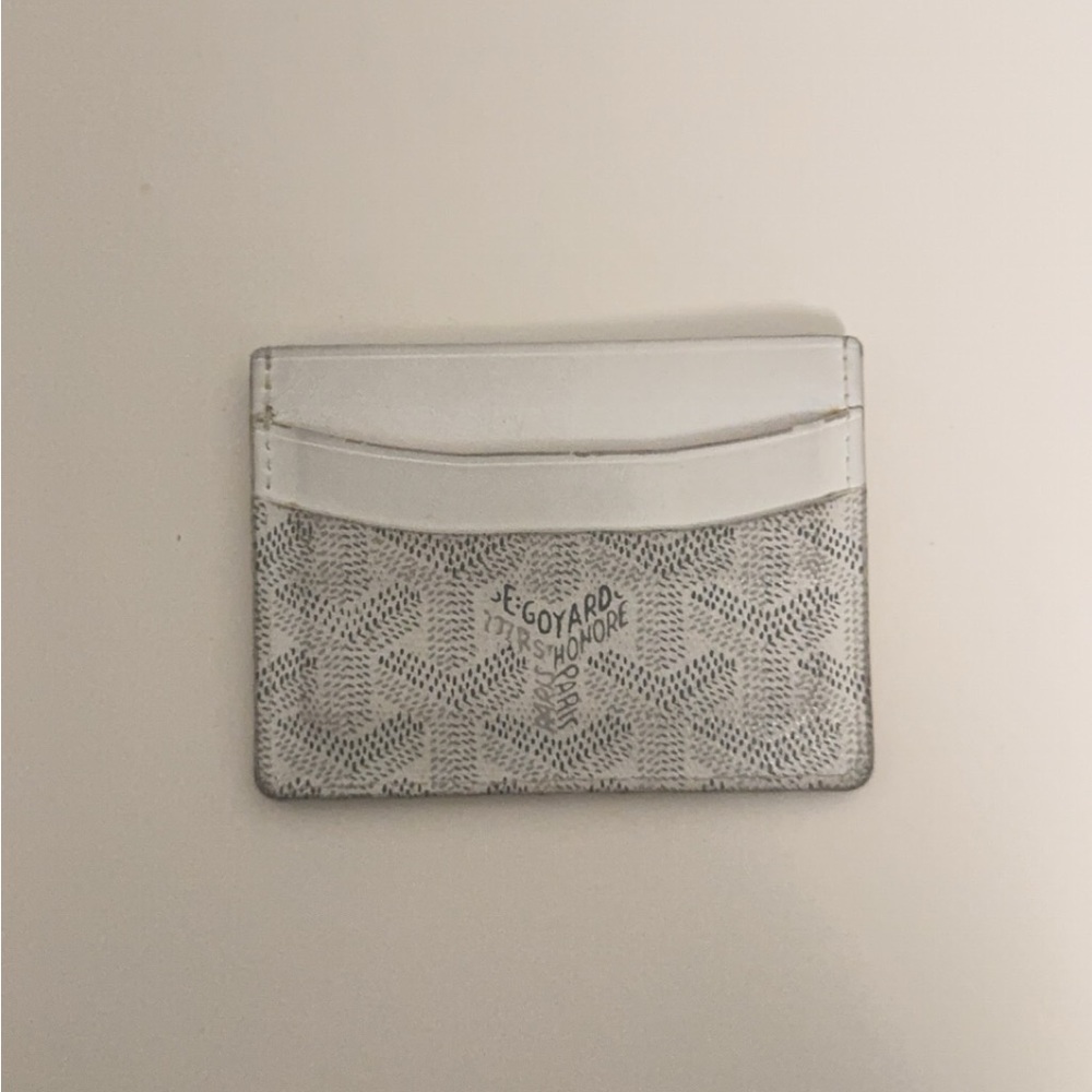 White Goyard wallet/card holder